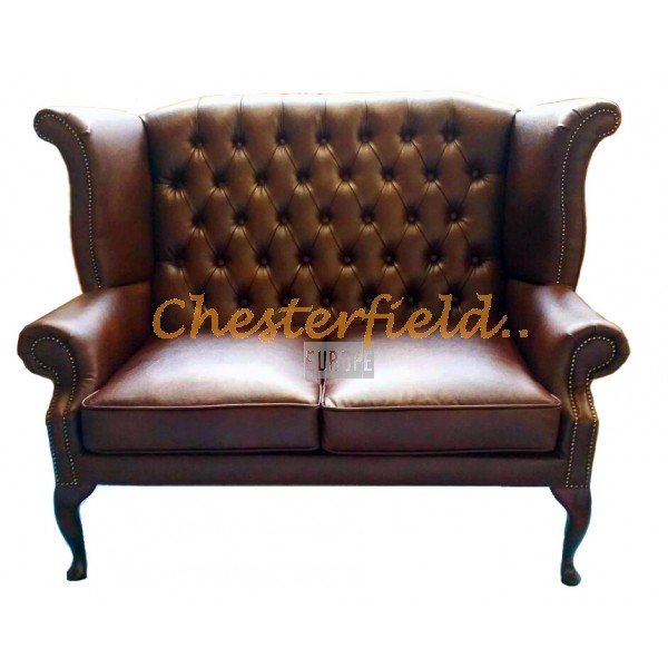 Chesterfield Queen pohovka pre 2 obosy Antik hnedá A5