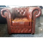 Kreslo Chesterfield Williams Antik Cognac 