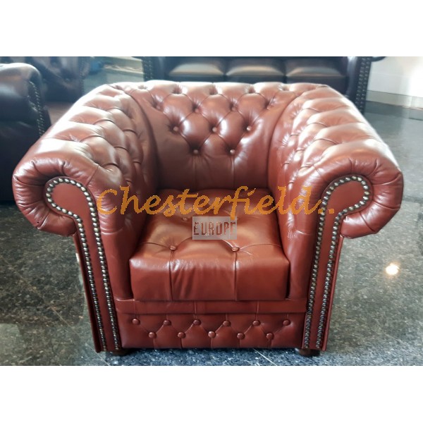 Kreslo Chesterfield Williams Antik Cognac 