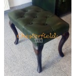 Chesterfield Cambridge podnožka Antik zelená A8