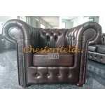 Kreslo Chesterfield Classic Antik hnedá