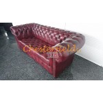 Chesterfield Williams XL pohovka pre 3 osoby Antik bordová A7