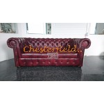 Chesterfield Williams XL pohovka pre 3 osoby Antik bordová A7