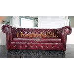 Chesterfield Williams XL pohovka pre 3 osoby Antik bordová A7