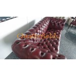 Chesterfield Williams XL pohovka pre 3 osoby Antik bordová A7