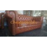 Chesterfield Classic XL pohovka pre 3 osoby Antik Whisky C12