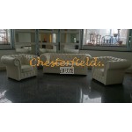 Kreslo Chesterfield Classic XL Perleťovo biela