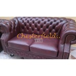 Dvojsedačka Chesterfield Windsor Antik bordová