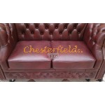 Dvojsedačka Chesterfield Windsor Antik bordová