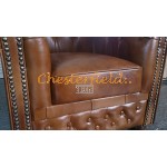 Kreslo Chesterfield Lord XL Antik starozlatá