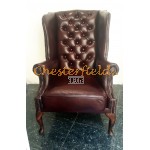 Kreslo-ušiak Chesterfield St.James Antik bordová 