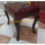 Chesterfield Cambridge podnožka Antik bordová A7