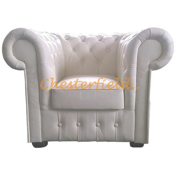 Kreslo Chesterfield Classic Perleťovo biela