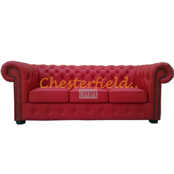 Chesterfield Classic XL pohovka pre 3 osoby červená K55