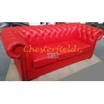 Chesterfield Classic pohovka pre 3 osoby červená K55