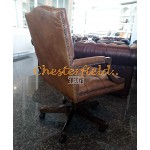  Kreslo Chesterfield King Antik starozlatá (Otáčacia stolička)