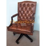  Kreslo Chesterfield King Antik starozlatá (Otáčacia stolička)