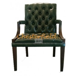 Kreslo Chesterfield King Antik zelená