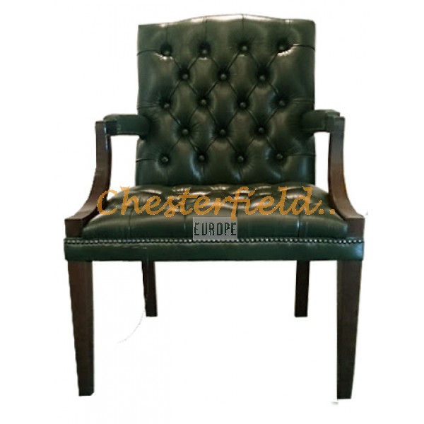 Kreslo Chesterfield King Antik zelená