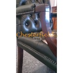 Kreslo Chesterfield King Antik zelená