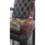 Kreslo Chesterfield King Antik zelená