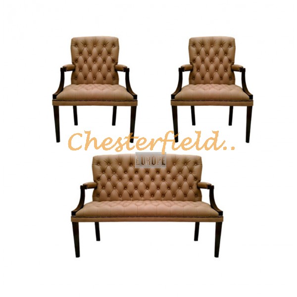 Chesterfield King 211 Cappucchino sedacia súprava