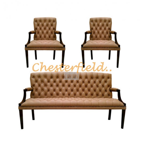 Chesterfield King 311 Cappucchino sedacia súprava