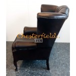 Kreslo-ušiak Chesterfield Queen Antik hnedá