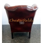 Kreslo-ušiak Chesterfield Queen Antik bordová 