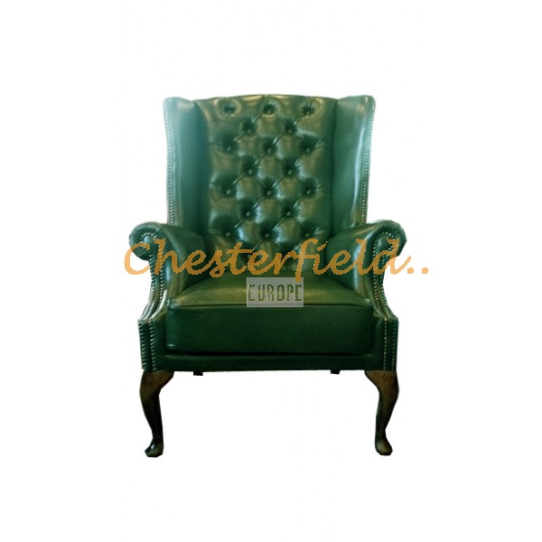 Kreslo-ušiak Chesterfield St.James Antik zelená