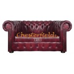 Dvojsedačka Chesterfield Williams  Antik bordová