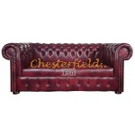 Chesterfield Williams pohovka pre 3 osoby Antik bordová A7