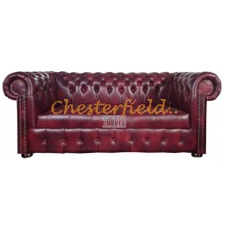 Chesterfield Williams pohovka pre 3 osoby Antik bordová A7