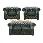 Chesterfield Windsor 211 Antik zelená A8 sedacia súprava