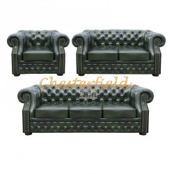 Chesterfield Windsor 321 Antik zelená A8 sedacia súprava