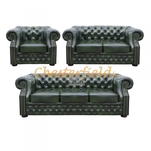 Chesterfield Windsor 321 Antik zelená A8 sedacia súprava