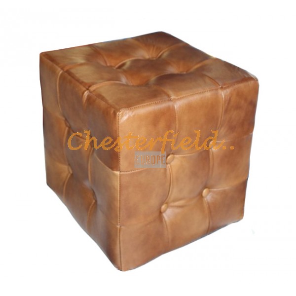 Chesterfield Cube podnožka Antik starozlatá S12