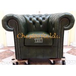 Kreslo Chesterfield Classic Antik zelená