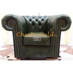 Kreslo Chesterfield Classic Antik zelená