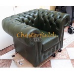 Kreslo Chesterfield Classic Antik zelená