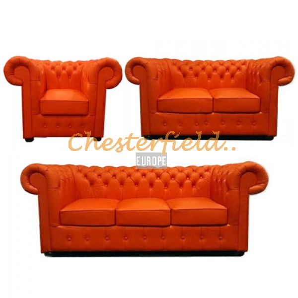 Chesterfield Classic 321 Orange K6 sedacia súprava