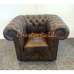 Kreslo Chesterfield Classic Antik stredne hnedá