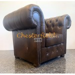 Kreslo Chesterfield Classic XL Antik stredne hnedá