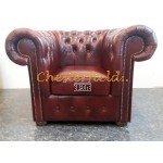 Kreslo Chesterfield Classic Antik bordová