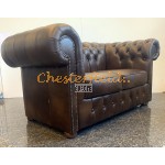 Dvojsedačka Chesterfield Classic XL Antik stredne hnedá 