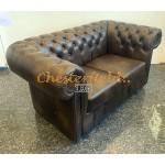 Dvojsedačka Chesterfield Classic XL Antik stredne hnedá 