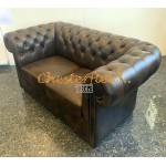 Dvojsedačka Chesterfield Classic XL Antik stredne hnedá 