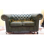 Dvojsedačka Chesterfield Classic XL Antik zelená 