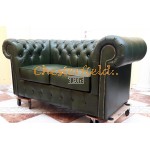 Dvojsedačka Chesterfield Classic Antik zelená