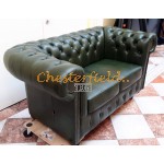 Dvojsedačka Chesterfield Classic XL Antik zelená 